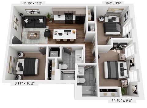 3 bed 2 bath at The Avenue Lofts Golden Apartments, Golden, Colorado